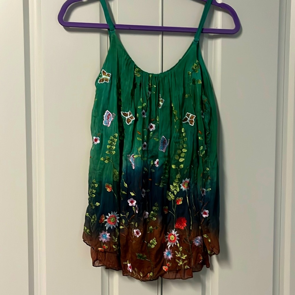 Cyndi Buck Design ombré tie dye sleeveless top